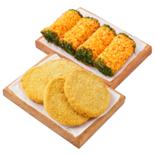 Boeren gehaktstaaf of kipkerrie schijf